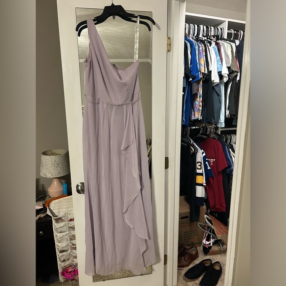 Davids Bridal size 10 bridesmaid dress in Iris - Picture 2 of 5
